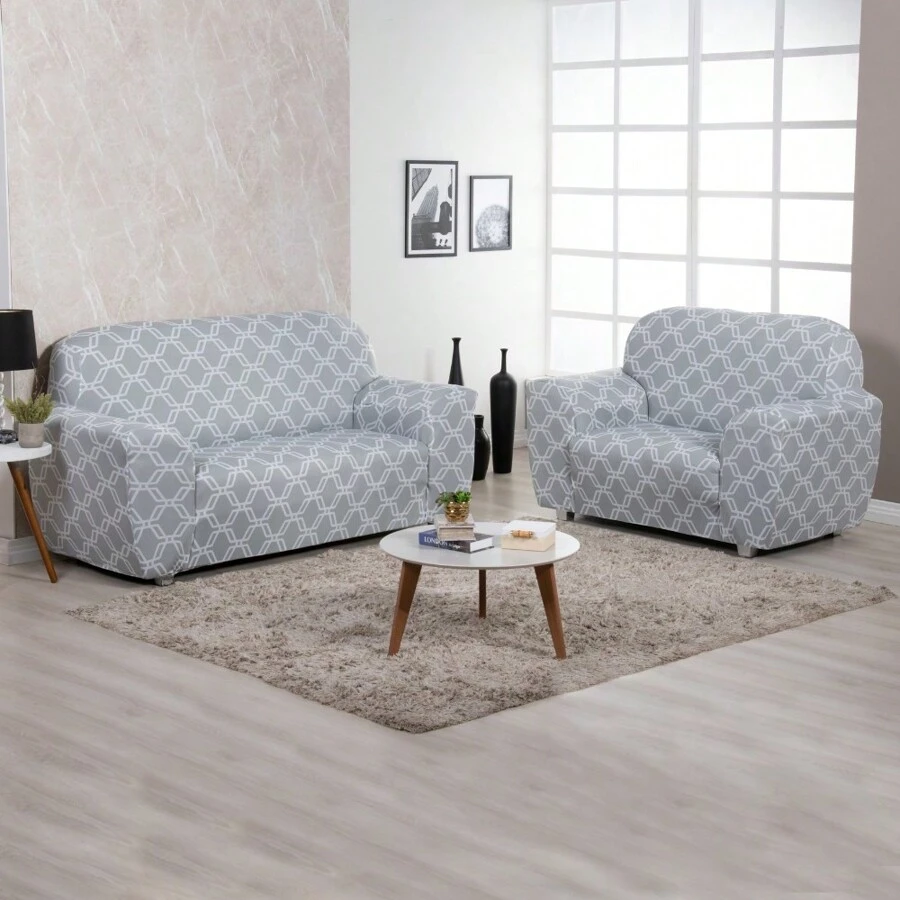 Charm Of Detail Sofa Covers - Địa lý màu xám - Xem 1