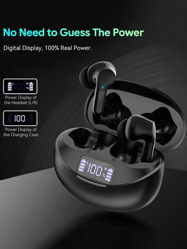 Tagry Écouteurs sans fil I17, écouteurs intra-auriculaires sans fil à réduction de bruit CVC hi-fi stéréo avec son immersif, 35 heures d'autonomie, casque Bluetooth pour iOS/Android/salle de sport/sport/voyage/cadeau