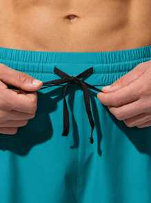 G Gradual G Boyfriend-Stil Herren Badeshorts schnelltrocknend mit Reißverschlusstaschen Strandshorts Badeanzüge für Boyfriend-Stil Herren - ohne Netzeinsatz Kordelzug Shorts Sommer Shorts - Kadettenblau - Übersicht 5
