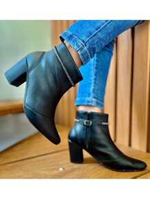 Women Mid-Calf Boots - 黑色 - 查看 5