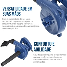 Soprador Aspirador Elétrico De Mão 600W - Entrada do Brasil (127V) - Visão 7