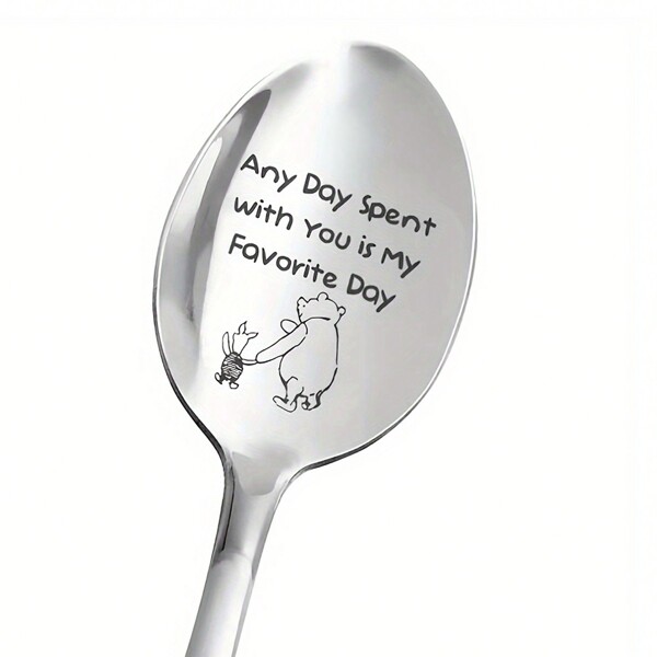 1PC Love Letter Stainless Steel Milk And Coffee Spoons - Perfect Anniversary And Valentine's Day Gift For Girlfriend Or Boyfriend For Restaurant Supply, Kitchen, Christmas Gift