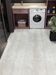 1 Piece Retro & Thickened & Matte Surface Effect Beige Wood Grain Texture Anti-Slip Waterproof Abrasion Resistant Floor Tile Sticker For Home Decoration, Stickers, Wall Decal, Vinly Decal For Home Decorations, Spring Decoration Items Refesh Your Home, Rama Decoration Stickers Gifts Birthday Graduation