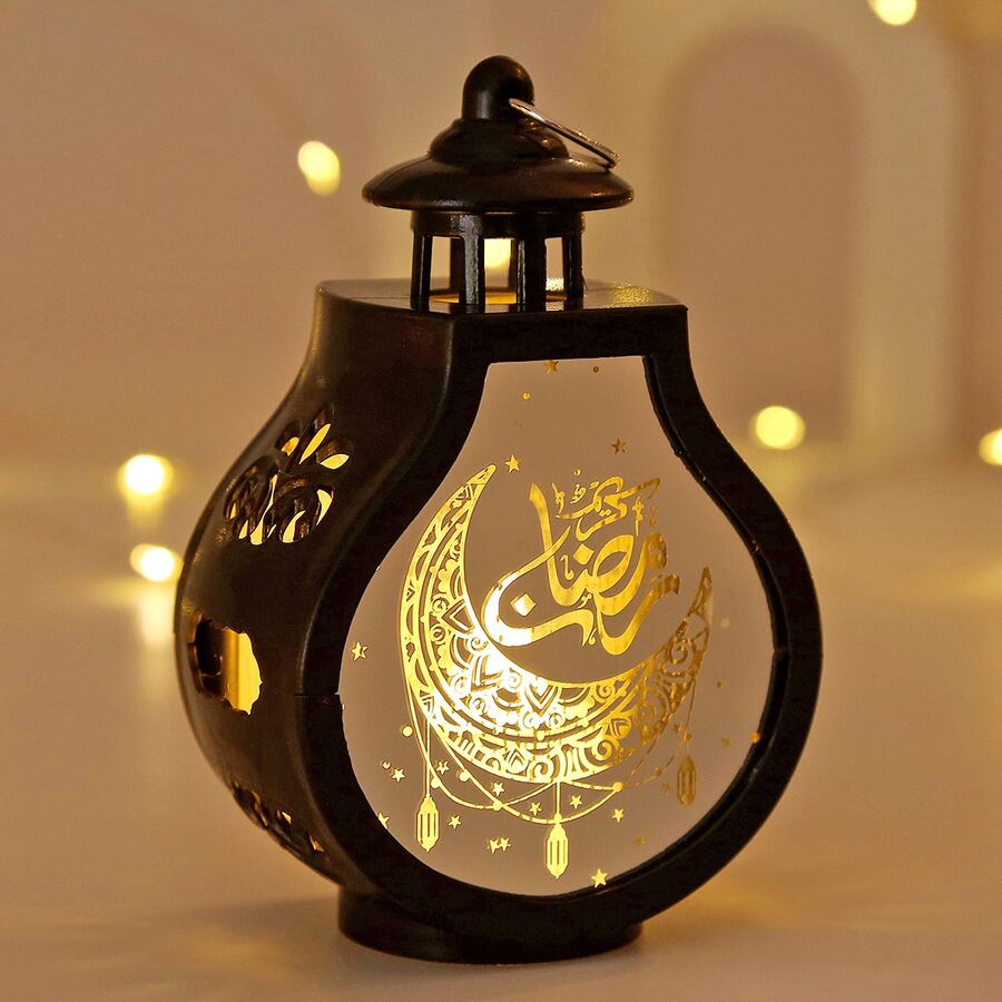 1個led燈籠燈,穆裝飾品,用於家庭伊斯蘭節日派對開麗姆裝飾 Al Adha - 黃色 - 查看 1