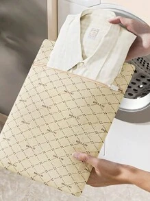 1pc Antibacterial Laundry Bag For Washing Machine, Prevent Deformation & Fine Mesh Filter Bag, Suitable For Sweaters, Bras, Underwear Etc. - Beige - View 3