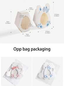 5/10 件復活節兔子耳朵糖果盒,可愛兔子形狀復活節彩蛋糖果盒,兔子派對小禮物盒,小型商業用品,包裝盒,巧克力包裝盒,兔子禮品盒派對禮品,派對用品 - 粉色 - 查看 3