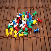 100Pcs Pasadores de cabeza grande, cabeza de plástico transparente, punta de acero - Multicolor - Ver 1