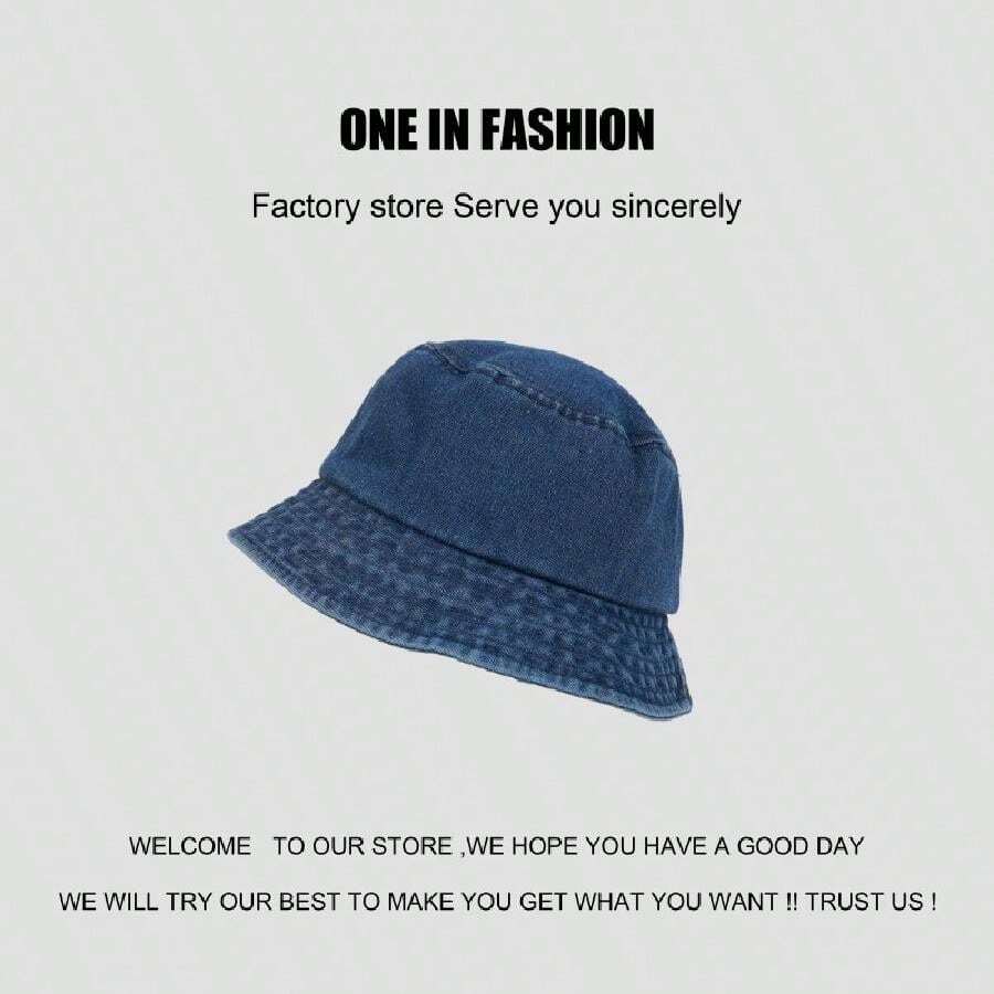 Women Bucket Hat Casual - Dark Jeans - View 1