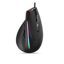 Ratón De Juego Con Cable Jomaa Rgb Ratón Vertical Ergonómico 9 Botones Programables 12800 Dpi Para Computadora Portátil De Jugador - Negro - Ver 8