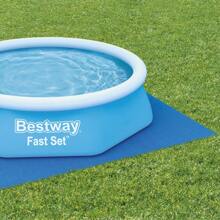 Protector Base Paño para Alberca Mantel Funda de Piso Rectangular Para Alberca 2.44 mts - Azul - Ver 1