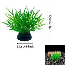 30 Piezas Decoraciones De Plantas Acuáticas De Plástico Para Acuario - Verde - Ver 2