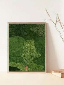 1 Máy Tính Tranh In Canvas Poster, Rừng Xanh Rừng Khám Phá Treo Tường Hình Ảnh, Nghệ Thuật Phòng Khách Hiện Đại Trang Trí Phòng Thu Nhà, Unframed - màu xanh lá - Xem 2