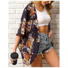 Haute Edition Women's Lightweight Summer Kimono Cover Up Cardigans - Brown - View 1