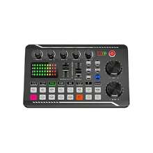 Kit Mezclador De Micrófono Y Tarjeta De Sonido F998 Con 16 Efectos De Sonido, Mezcladora De Sonido De Grabación De Audio, Consola De Mezcla De Audio Y Amplificador Para Teléfono Y Pc - Negro - Ver 2