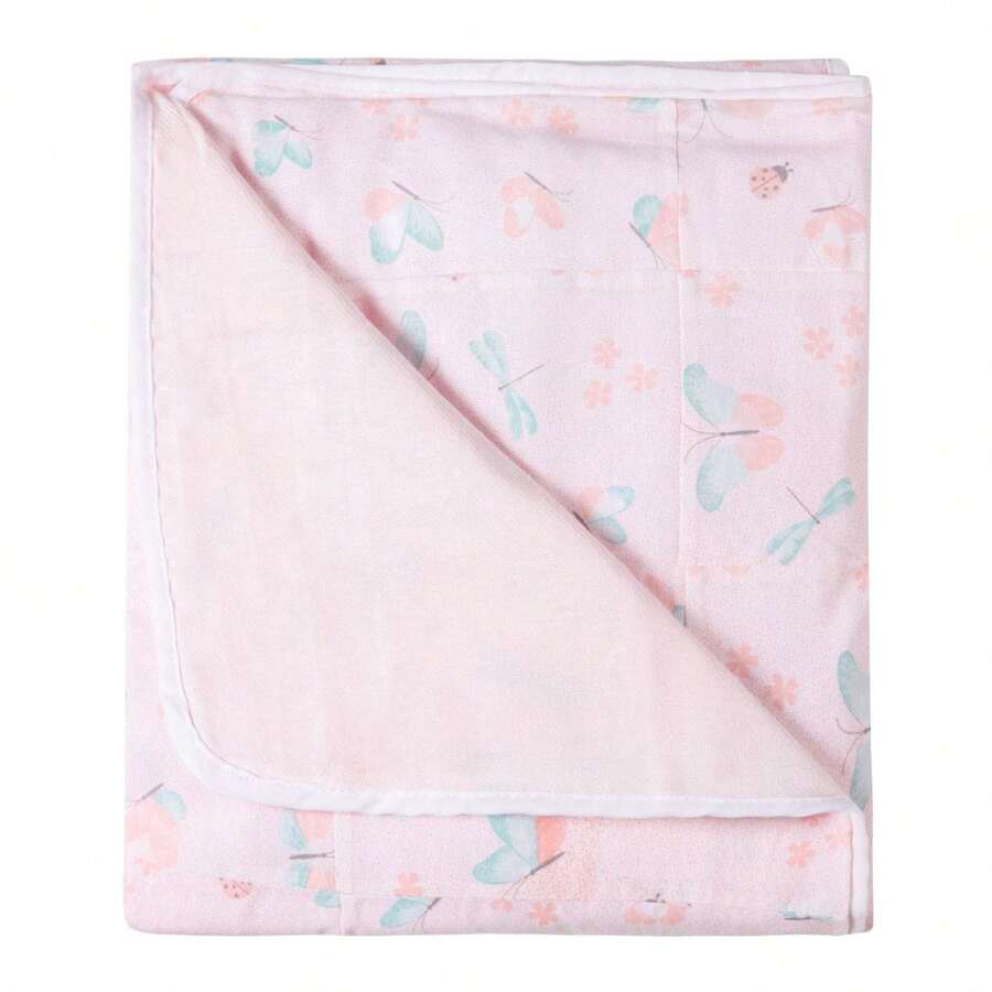 Manta Bebê Tecido Flanela 100% Algodão Com Forro 90x80cm Menino Menina Neutro