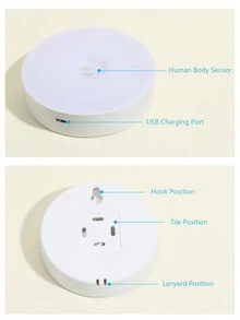 USB Rechargeable Motion Sensor Night Light, Magnetic Cupboard Lamp, Wardrobe, Hallway, Bedside LED Light - White - View 10