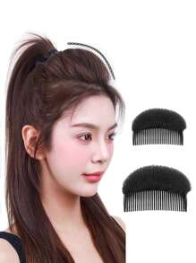 Street 1 件装黑色发梳插入式蓬松蓬松工具梳子适用于头发侧梳、学校用品