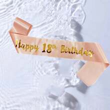 1 Stück Glücklicher Geburtstag 18. 30. 40. 50. Rose Gold Satin Schärpe Diadem Erwachsene Geburtstags Party Dekoration Jahrestags Zubehör, Weihnachten