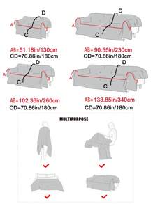 1pc Bohemian Style Tasseled Linen Soft Sofa Cover, All-In-One Minimalist Sofa Backrest Armrest Slipcover, Machine Washable For All Seasons, Home Decor For New/Old Sofa