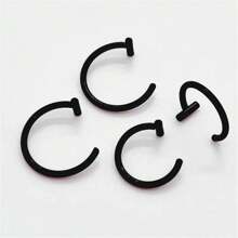 2Pcs 18G Fashion 316L Stainless Steel Fake Lip Rings For Women Men,  Nose Ring Fake Septum Nose Ring Clip On Lip Ring Fake Piercing Jewelry Suitable For Daily Gatherings And Dates Wear