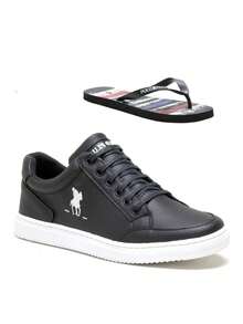 Men Sneakers - 黑與白 - 查看 1