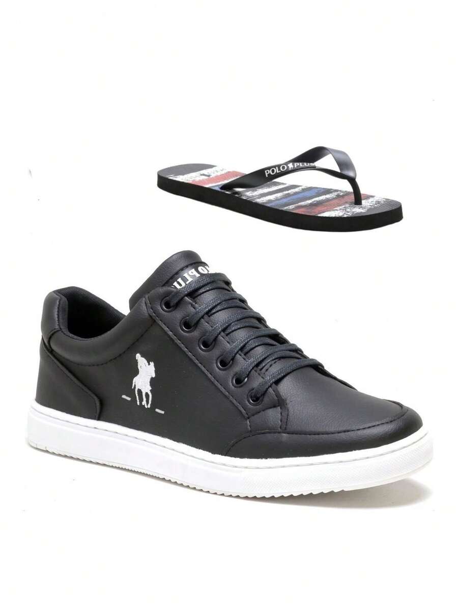 Men Sneakers - 黑與白 - 查看 1