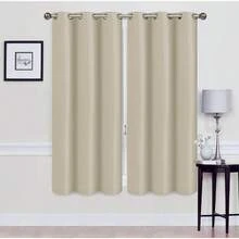 Madonna Foam-Backed Blackout Curtain Panels With Grommets - 金色 - 查看 1