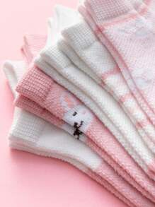 5雙動物卡通網眼中筒襪,適用於兒童 - 彩色 - 查看 3