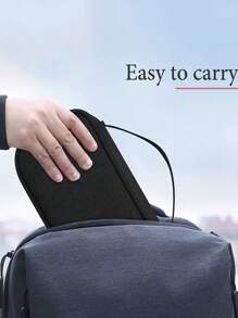 1 Miếng Mới Du lịch Hộp đựng Cái túi Cable Lưu trữ Tổ chức Cord Hộp đựng Đối với Bàn Túi đựng Mang Loại vỏ Có thể mang đi Không thấm nước Túi Lưu trữ  Đối với Cable Cord - màu đen - Xem 7