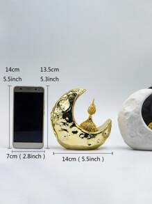 1入組月形陶瓷線香爐,創意奢華風格,適用於節日,家居或辦公室裝飾 - 白色 - 查看 10