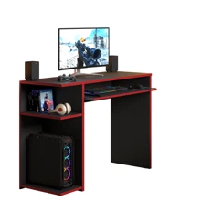 Escrivaninha Mesa Gamer Para Computador - JM3 MÓVEIS - Vermelho - Visão 5