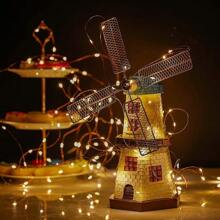 3 st Fairy Lights Batteridrivna String Lights - 6.56ft 20 LED Mini String Lights Wire Firefly Lights För Vaser Mason Burkar DIY Hantverk Växter Bord Centerpieces Bröllop (Cool White/Varm White) - Vitt - Visa 9