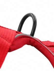 1 Set Of Pet Harness Vest With Reflective & Breathable Design For Small & Medium Dogs And Cats, With Leash, Outdoor Travel Compatible - Red - View 9