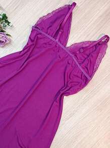 Women Nightgowns & Sleepshirts - 紫色 - 查看 2