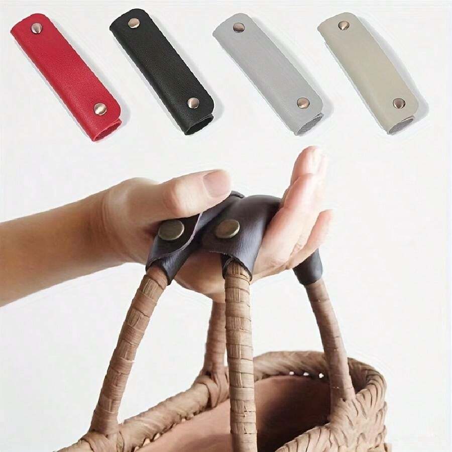 1pc Bag Handle Protector, Soft PU Leather Material, Suitable For Suitcases, Travel Bags, Trolley Bags, Replaceable Shoulder Strap, Non-Slip & Odorless, Black, Unisex