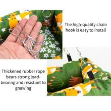 鸚鵡鸚鵡鳥巢床掛吊夾式鳥睡床,鸚鵡藏身床,羊毛可洗,適用於鸚鵡、鸚鵡、文鳥、草鸚鵡、愛情鳥、非洲灰鸚鵡等 - 白色 - 查看 6