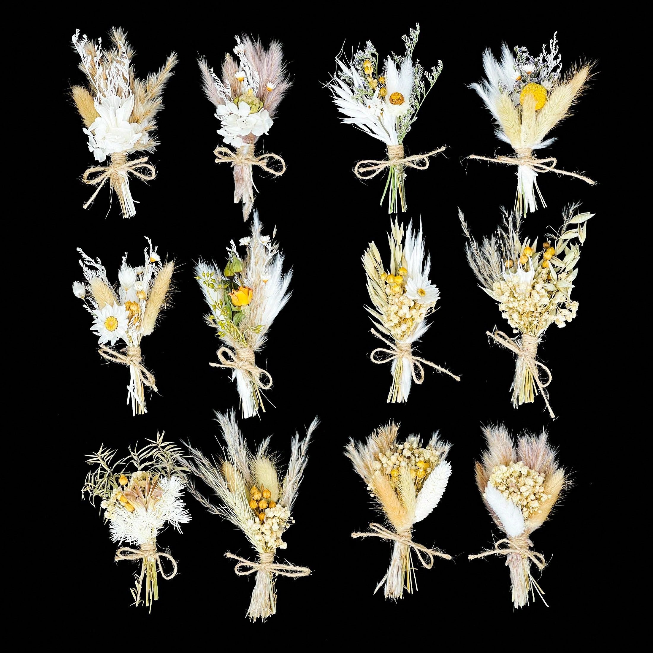 12pcs Mini Corsage Gypsophila Bouquets, Bridesmaid Proposal Flower Girl