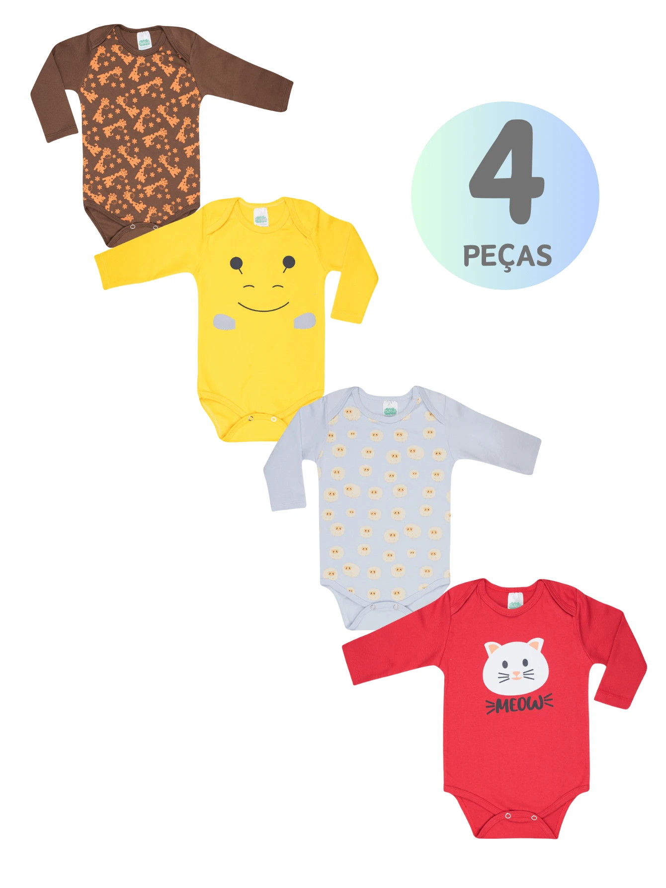 Baby Girls Bodysuits - Màu vàng - Xem 1