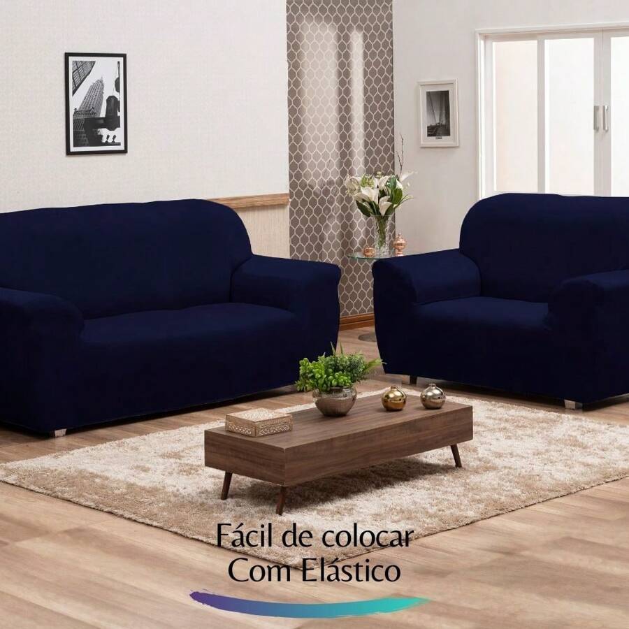 Charm Of Detail Sofa Covers - Azul marino - Ver 1