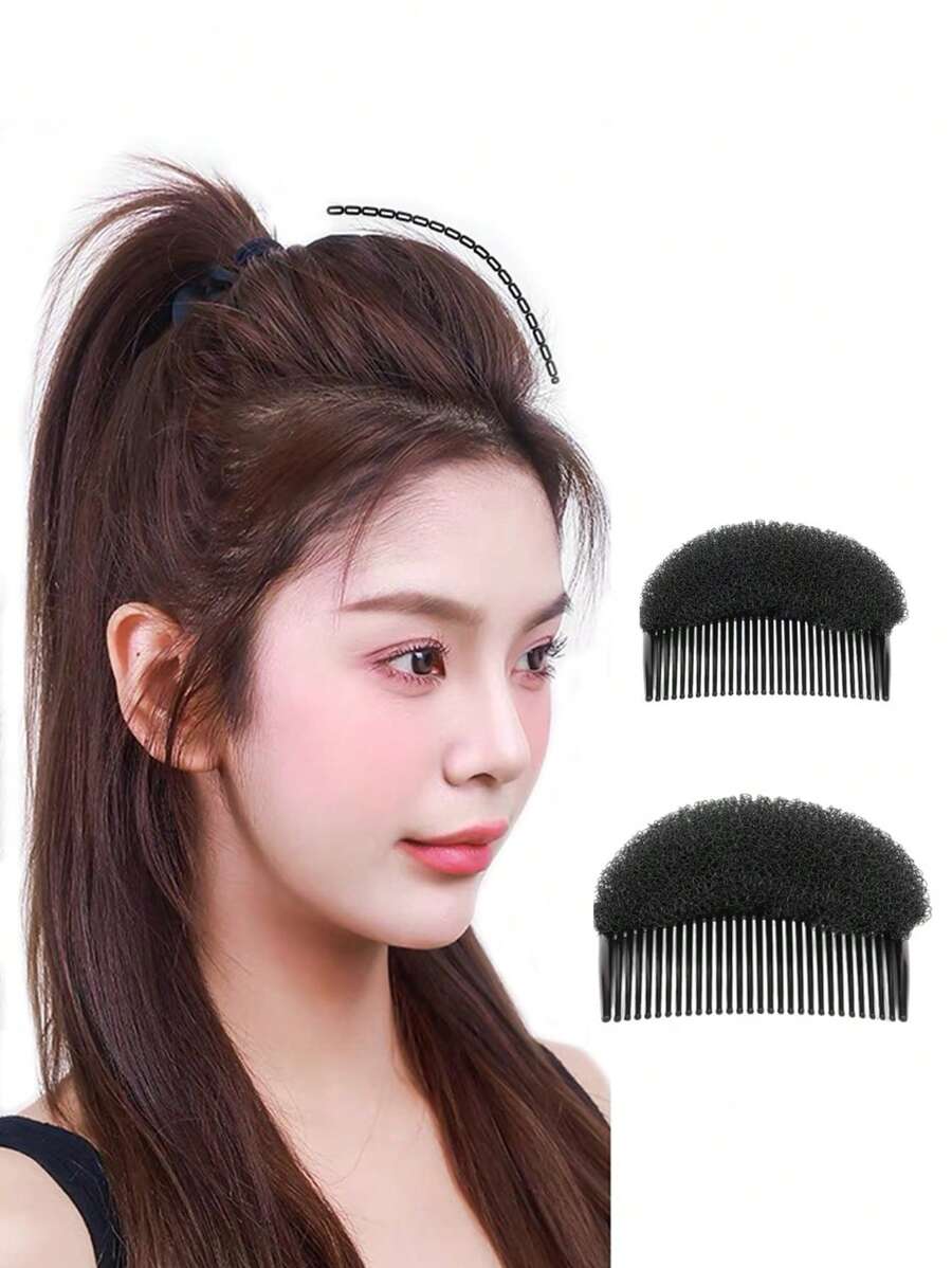 Street 1 件装黑色发梳插入式蓬松蓬松工具梳子适用于头发侧梳、学校用品