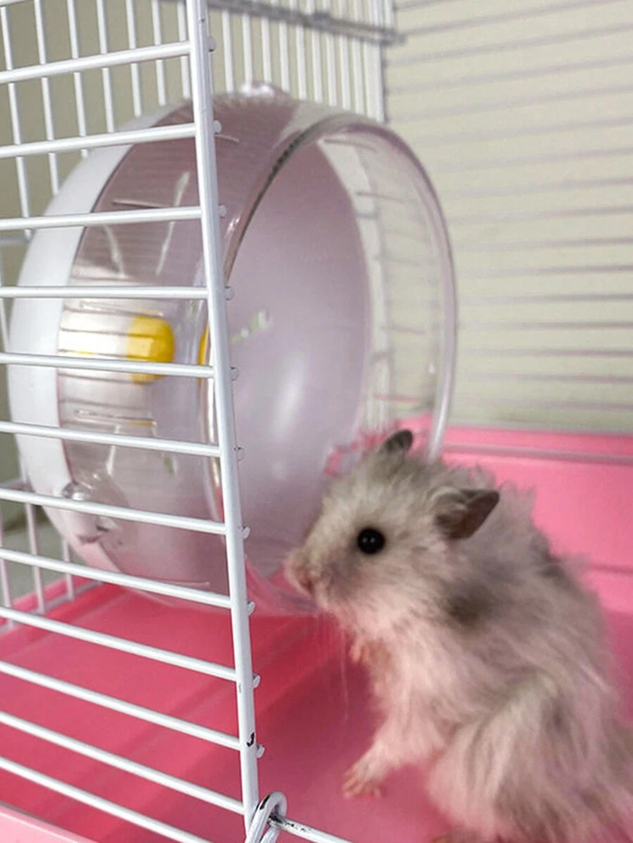 1pc Easy-To-Install Hamster Cage Running Wheel, 14cm Silent Spinner, Random Color - Multicolor - View 1