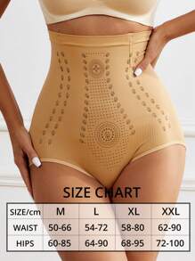 FLARIXA Seamless High Waist Shaping Panties, Postpartum Shapewear For Women - Beige - View 2