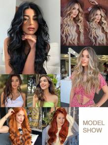 Clip In Hair Extensions, 20 In Long Wavy Synthetic Fiber Hair Extensions Clip Ins Thick Soft Synthetic Clip In Hairpieces For Women Girls Daily Use Party(Dark Brown)(Light Brown) - Piano Color - View 6