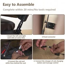 RV Loveseat Console Theater Seating 2 Seater Powered Recliner Double Sofa With USB Charging Station Massage Heat Chair RV Furniture Faux Leather Brown - 咖啡棕 - 查看 8