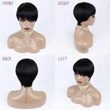 Human Affordable Wear & Go Wigs - 棕色 - 查看 3