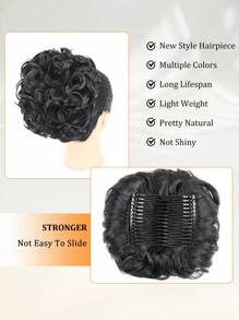 Lộn xộn tóc búi Tóc đuôi gà Lộn xộn Quăn Cái đĩa Tóc búi Gia hạn Lộn xộn Tóc búi Dây buộc tóc Chignon Cái mâm Tóc đuôi gà Miếng tóc giả Đối với phụ nữ Lược Nối tóc - màu đen - Xem 4