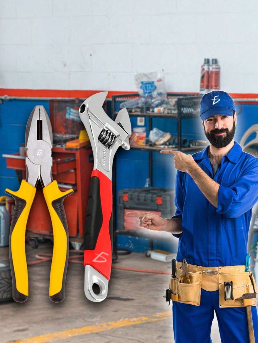 GmShop  Juego de Pinza de Corte y Llave Perica - Multicolor - Ver 1