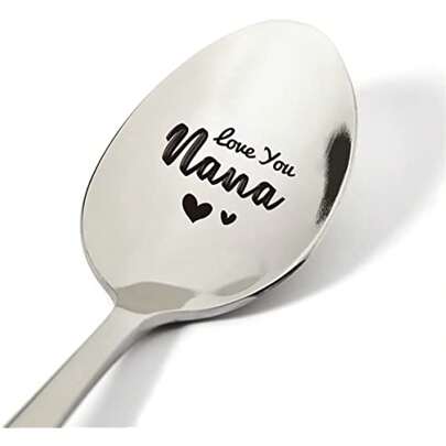 1pc 19x2.8cm Nana Gift Ideas Love You Nana Spoon Engraved Stainless Steel Back To School
