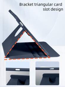 一款深藍色亞克力折疊式書本設計保護殼，具備360度旋轉支架功能，Sleep/Wake功能，與iPad Mini1/2/3/Mini4/Mini5/Mini6/9.7/10.2/10.5/Air4/Air5/10th/10.9/Pro11/Air11(M2)/Air13(M2)/Pro11(M4)/Pro11(M4)2024 12.9英寸相容 - 寶藍色 - 查看 6