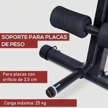 HOMCOM Banco de Pesas Banco de Musculación Respaldo Inclinable de 7 Niveles y 2 Cuerdas para Entrenamiento Completo Banco Abdominales Gimnasia en Casa - Negro - Ver 6